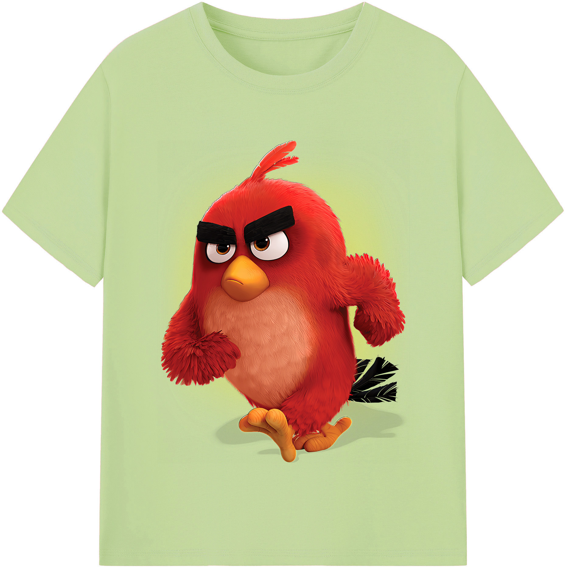（画像用） Angry Birds アングリーバード 綿100％半袖Tシャツ（フロントプリント）
